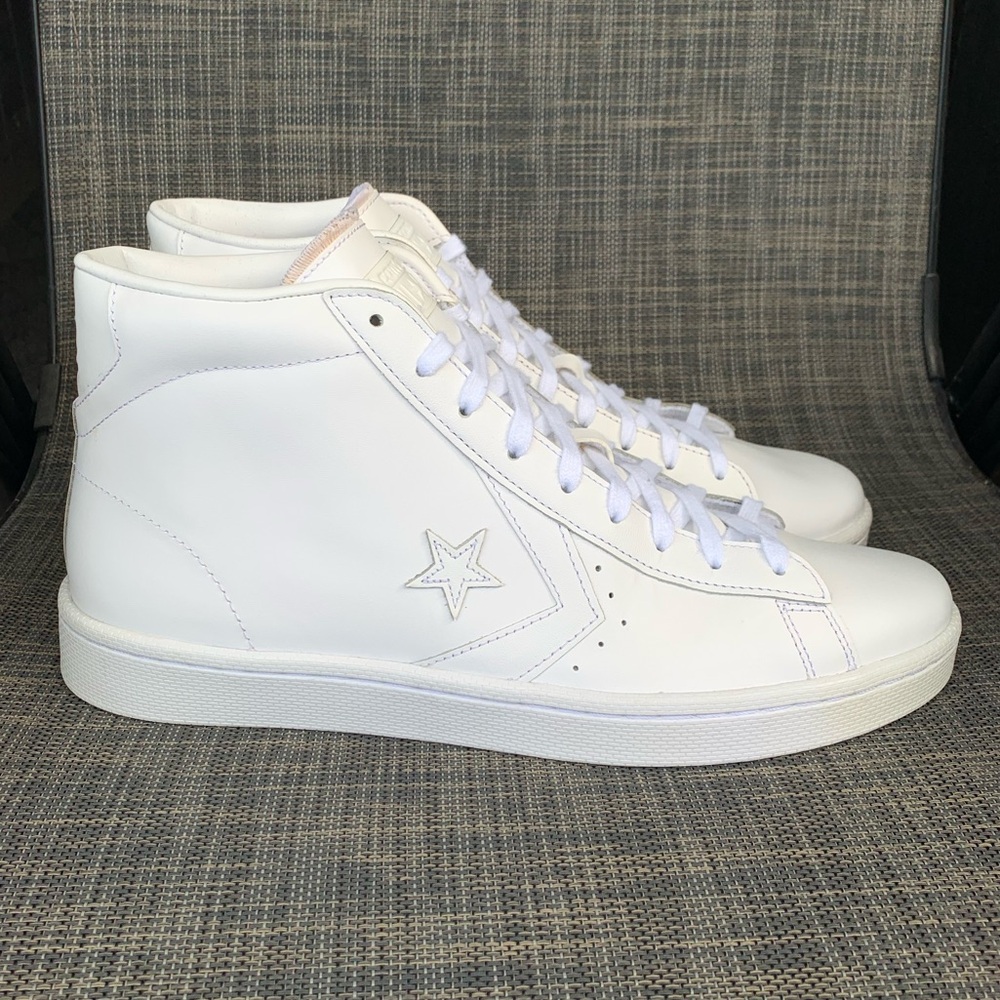 Converse White High-Top Leather Sneakers
